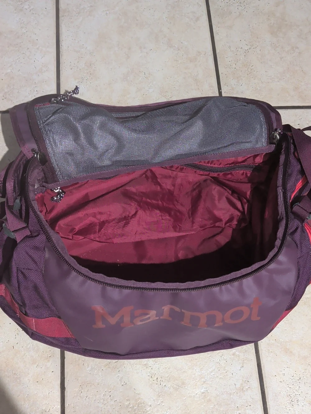 Marmot Maroon Long Hauler Duffel Bag Small
